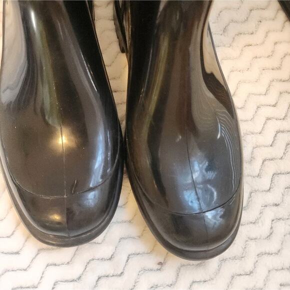 BURBERRY RUBBER NOVA CHECK ROSCOT BELTED RAIN BOOT SIZE 40 (US 9.5) - Picture 6 of 11